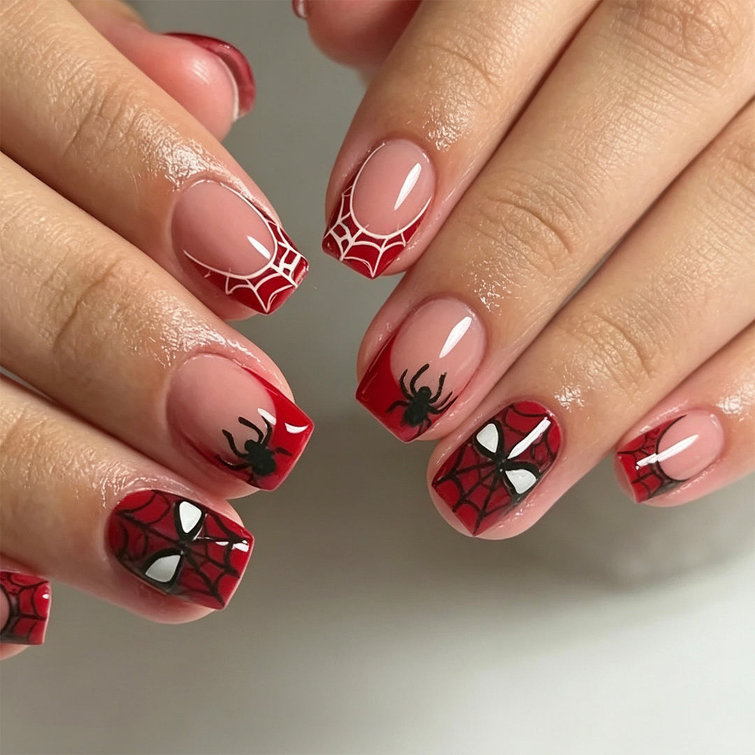 Spider Web Halloween Nail Art Extensions Bowlift