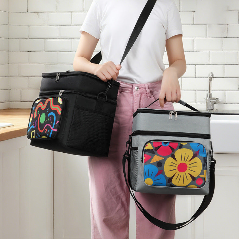 Insulated Floral Lunch Cooler Bag Bowlift