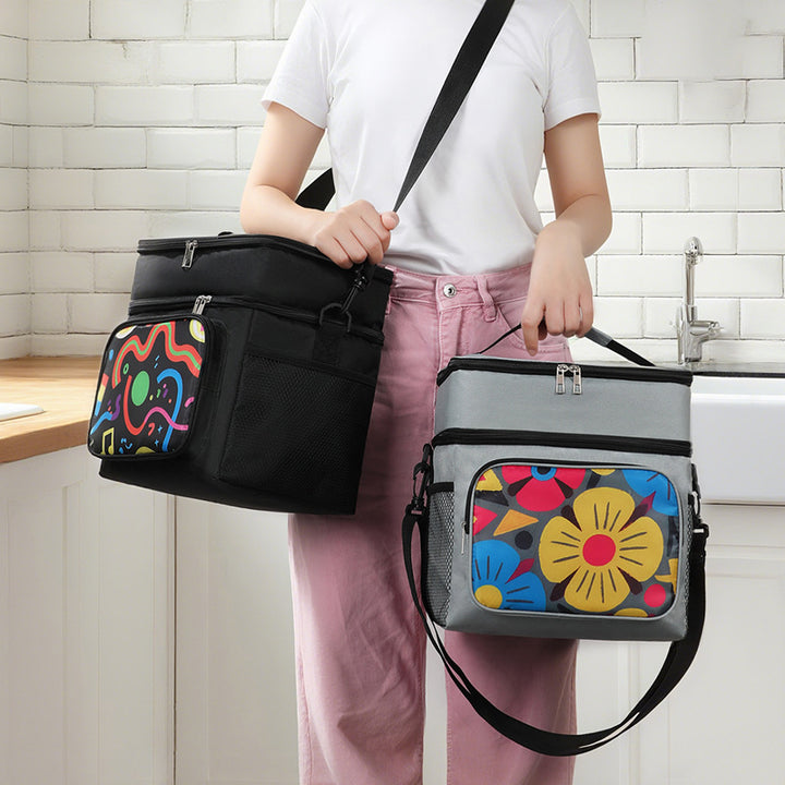 Insulated Floral Lunch Cooler Bag Bowlift