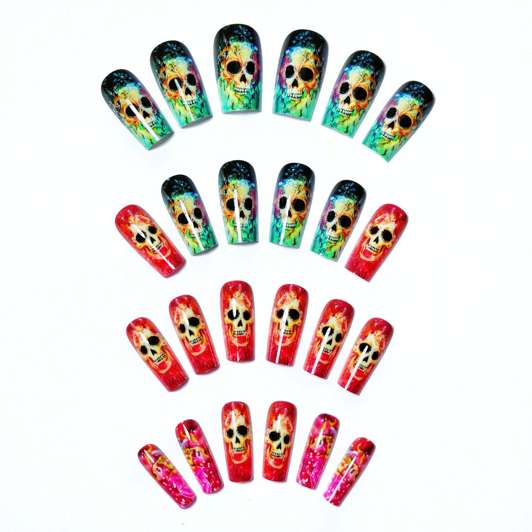 Artistic Skull Nail Art Bowlift