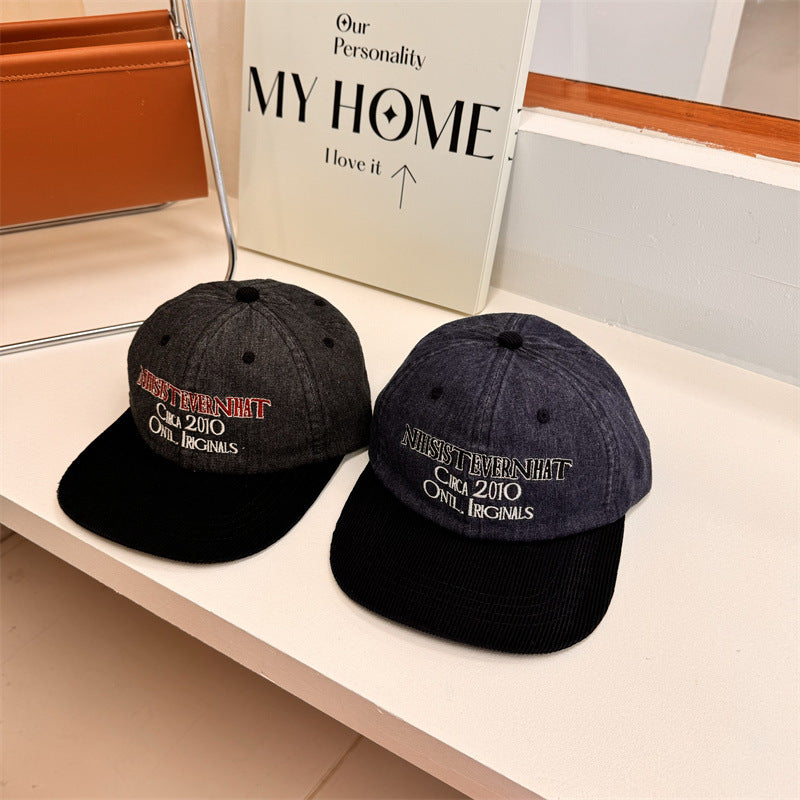 Men's Vintage-Inspired Embroidered Baseball Cap Bowlift