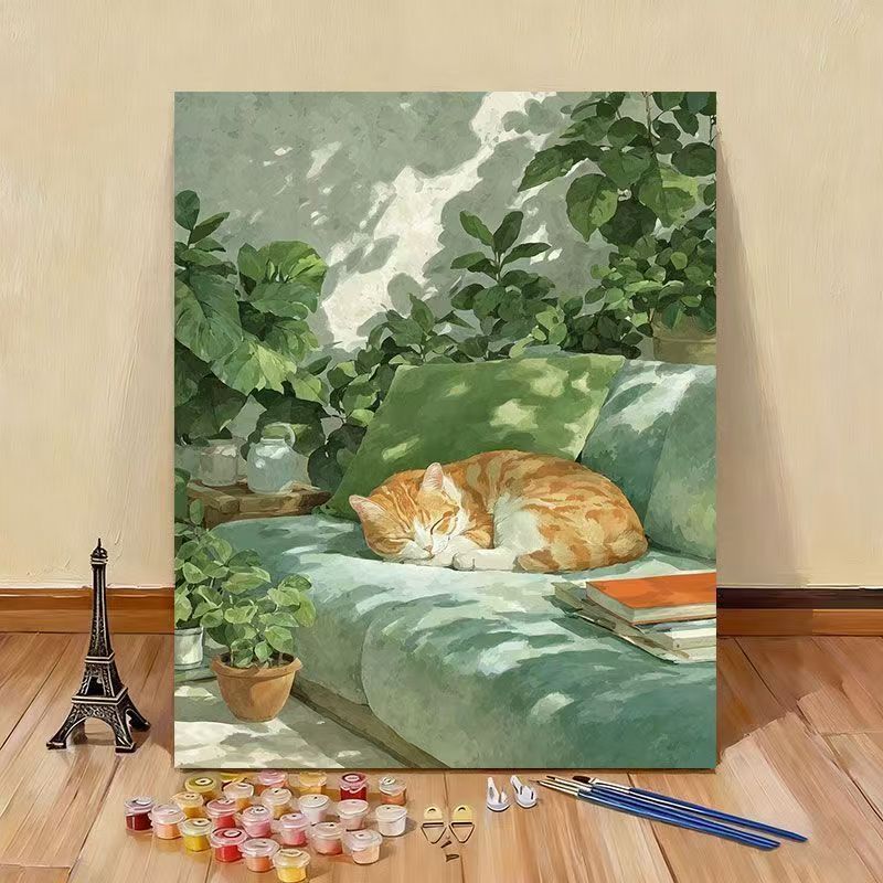 Cat-Themed Canvas Wall Art Bowlift