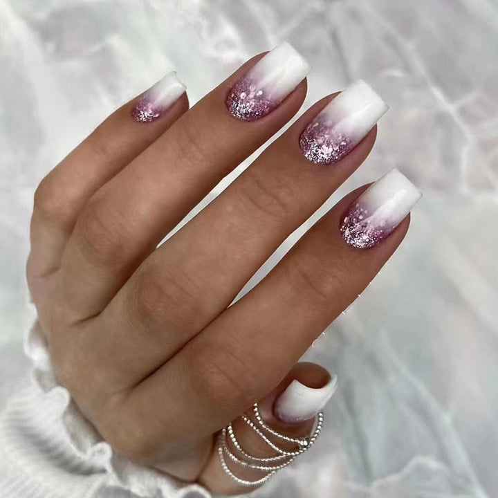 Glamorous Glittery Stiletto Press-On Nails Bowlift