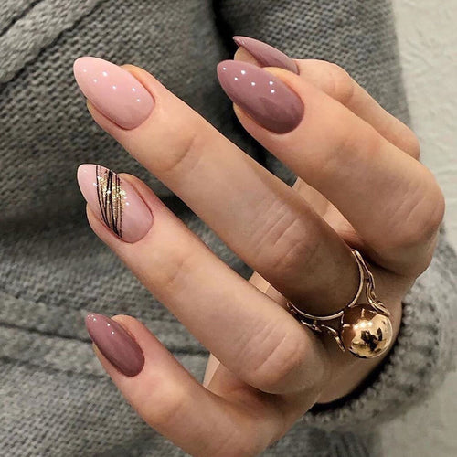 Premium Almond-Shaped Press-On Nail Set Bowlift