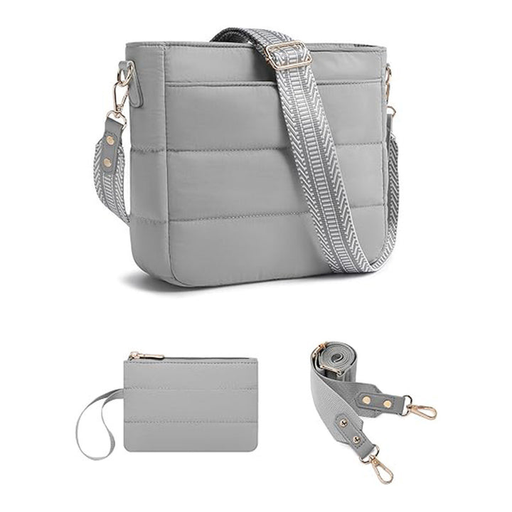 Fashionable shoulder bag with removable card case Bowlift