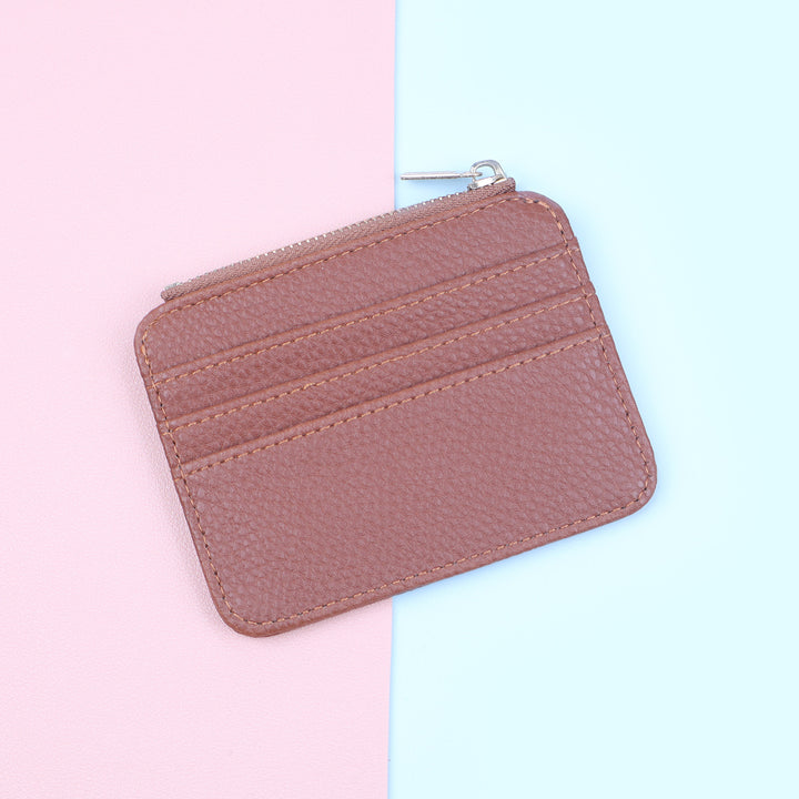 Leather Zippered Card Holder