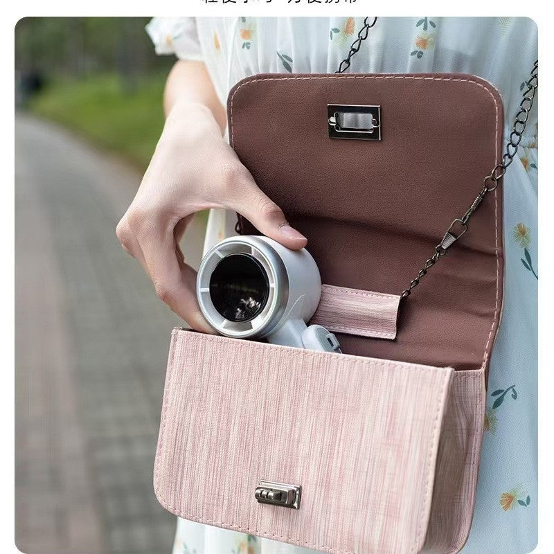Ladies portable mini solar fan with intelligent temperature control Bowlift