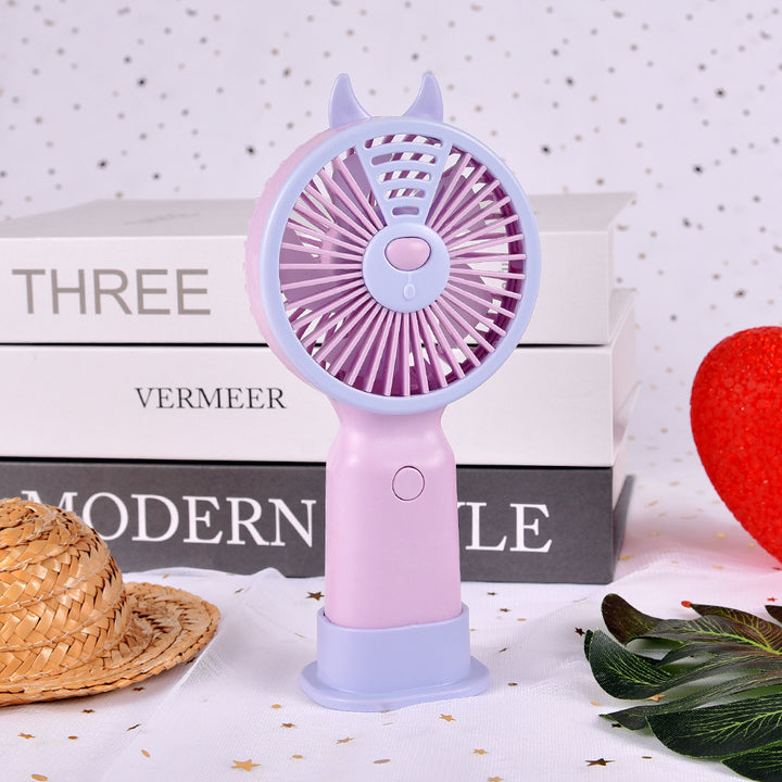 Portable Bunny-Themed Handheld Fan Bowlift