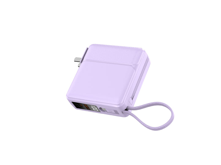 Compact quick-charge power bank with LCD display and integrated safety technology Bowlift