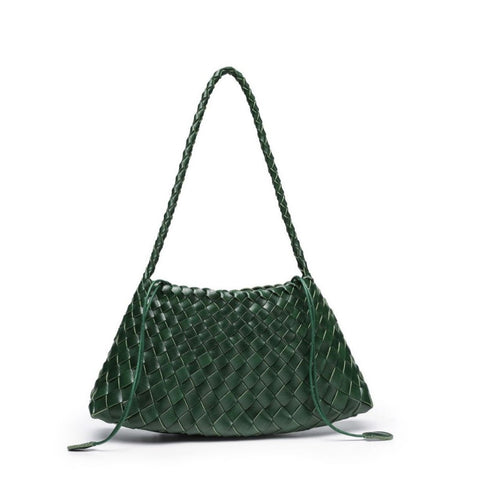 Textured Woven Slouchy Shoulder Bag Bowlift