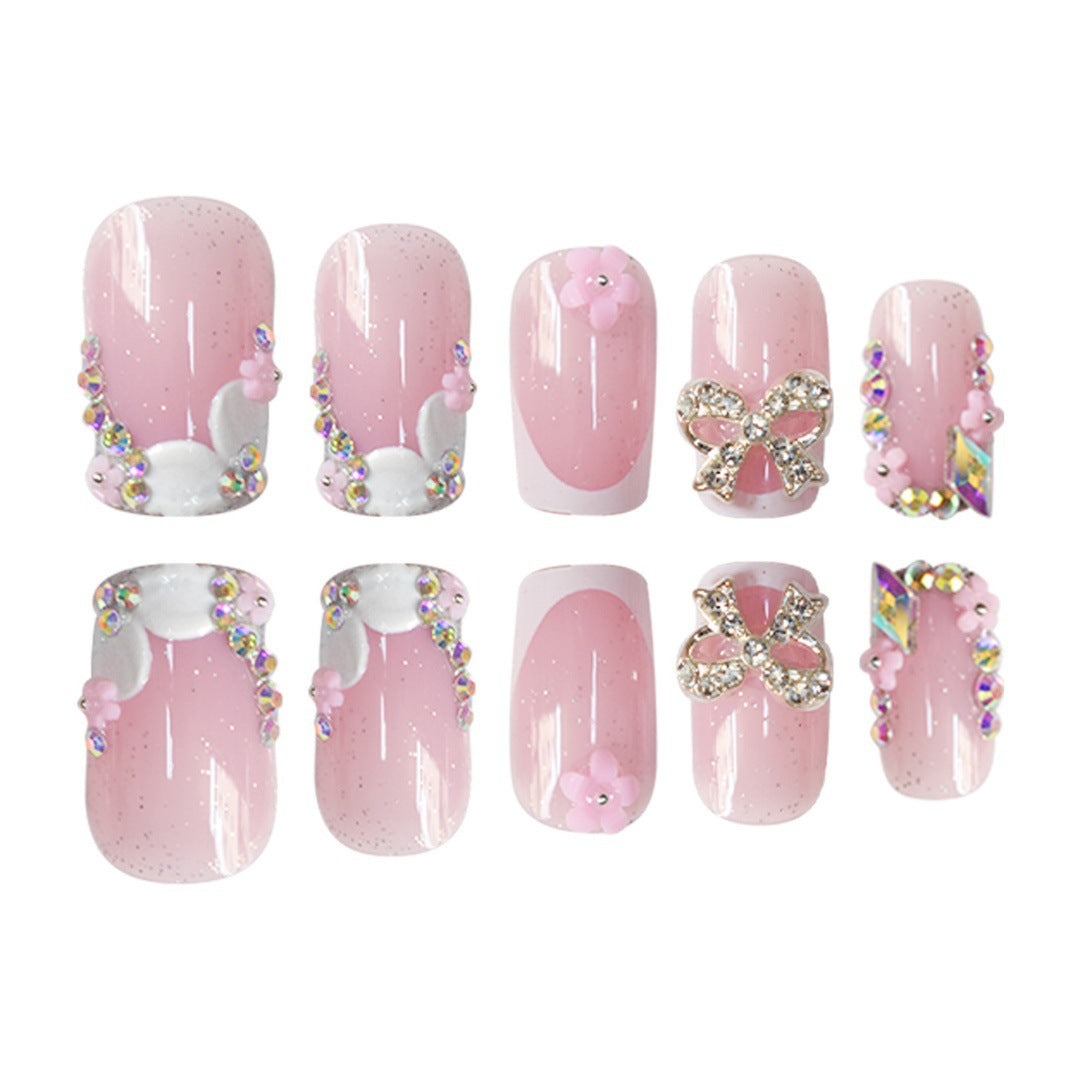 Floral Accent Nail Art Extensions Bowlift