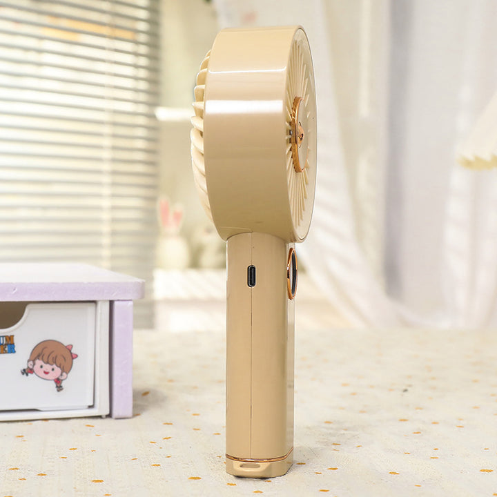 Cooling handheld rechargeable mini fan with touch speed display and detachable desktop stand Bowlift