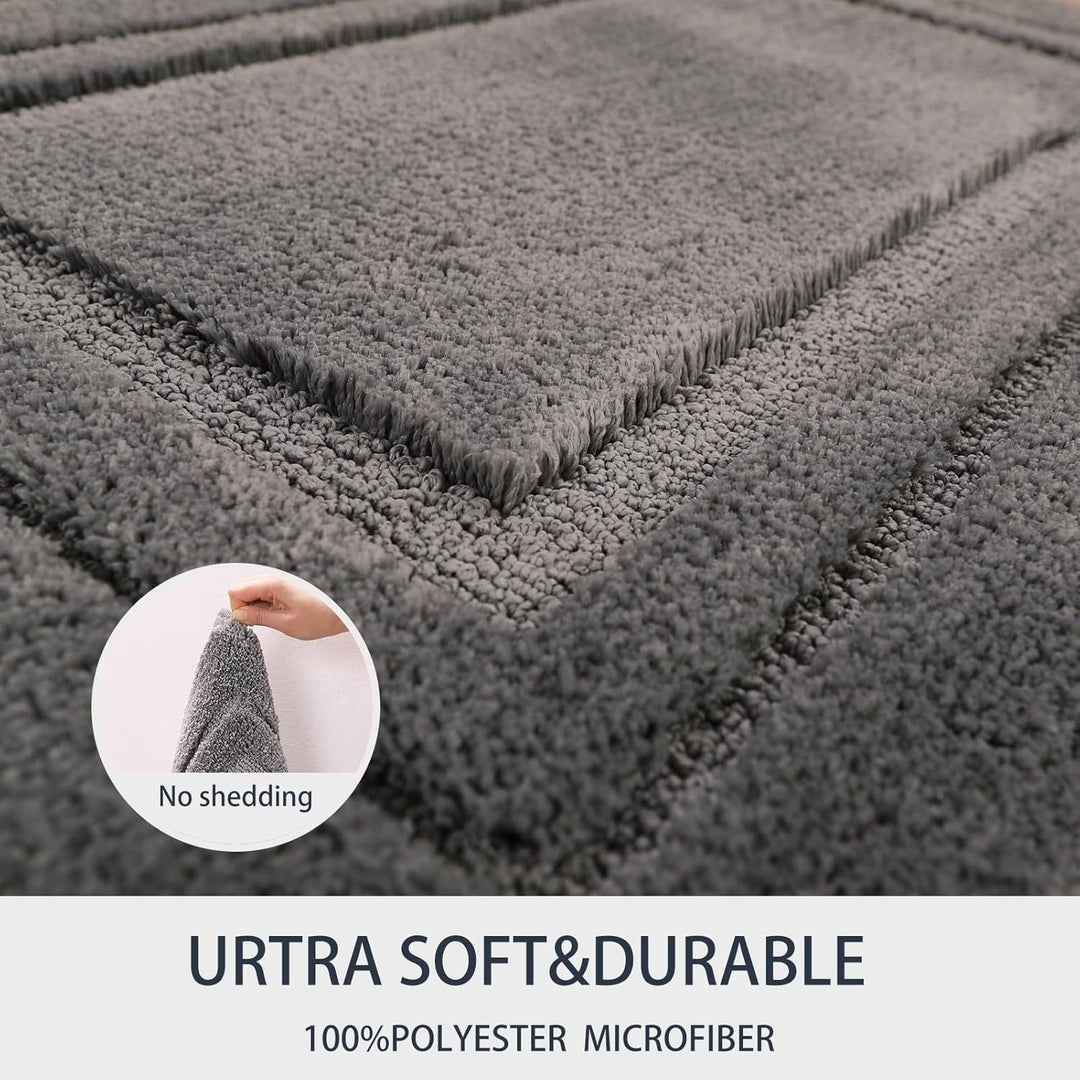 Plush Rectangular Bath Mat Bowlift