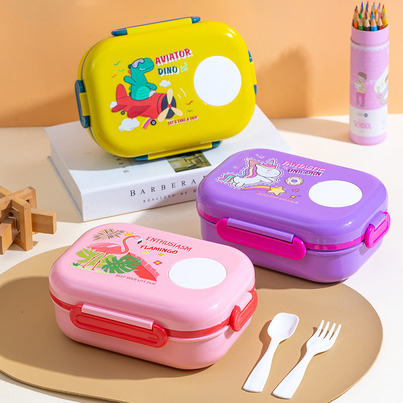 Creative Cartoon-Themed Lunch Box Set