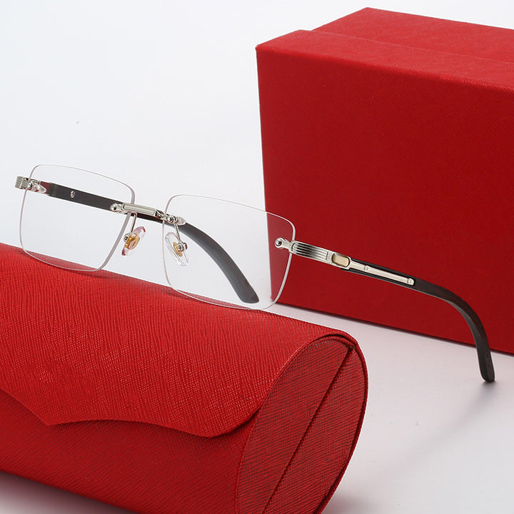 Women's Square Sunglasses with Elegant Metal Accents Bowlift