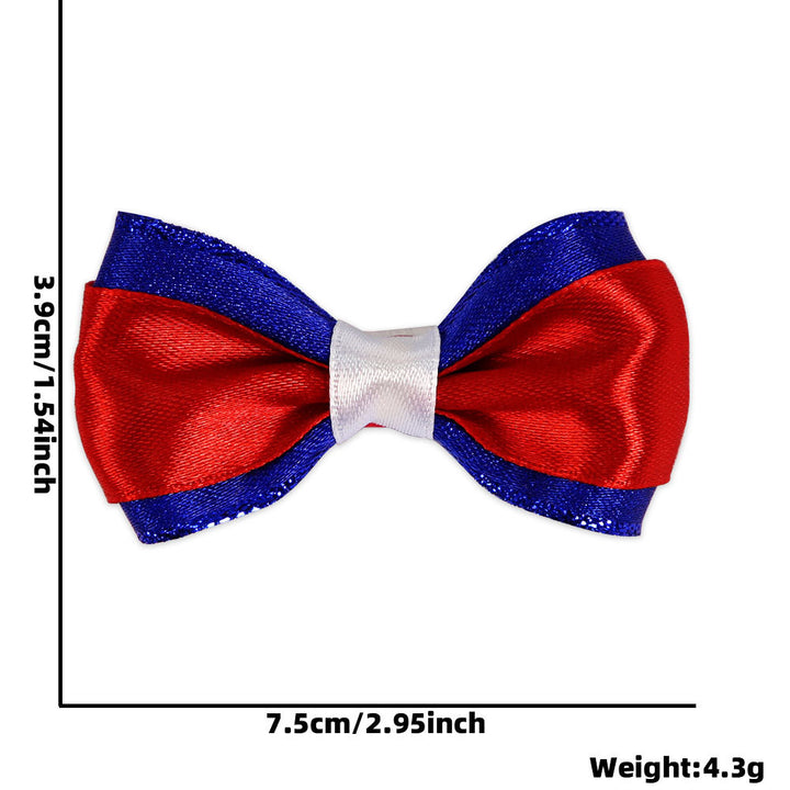 Ladies small pleated hair bow made of grosgrain ribbon with medium knot and mini alligator clip Bowlift