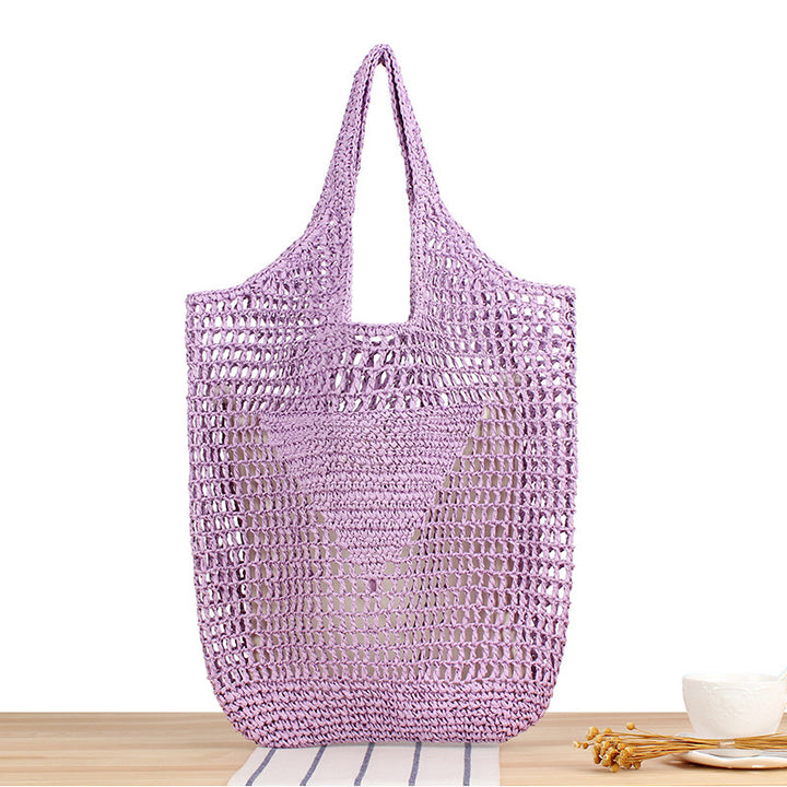 Hand-knotted net tote bag Bowlift