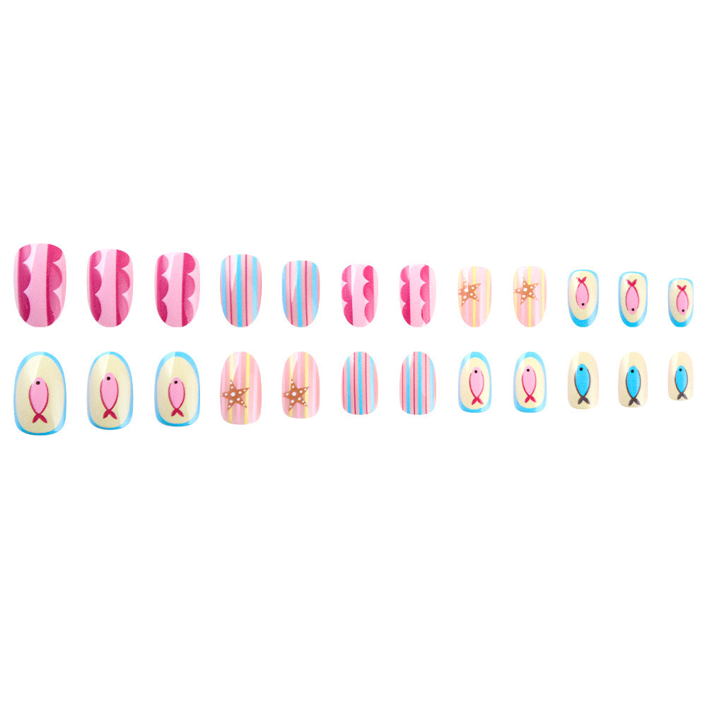 Creative Themed Press-On Nail Art Set Bowlift