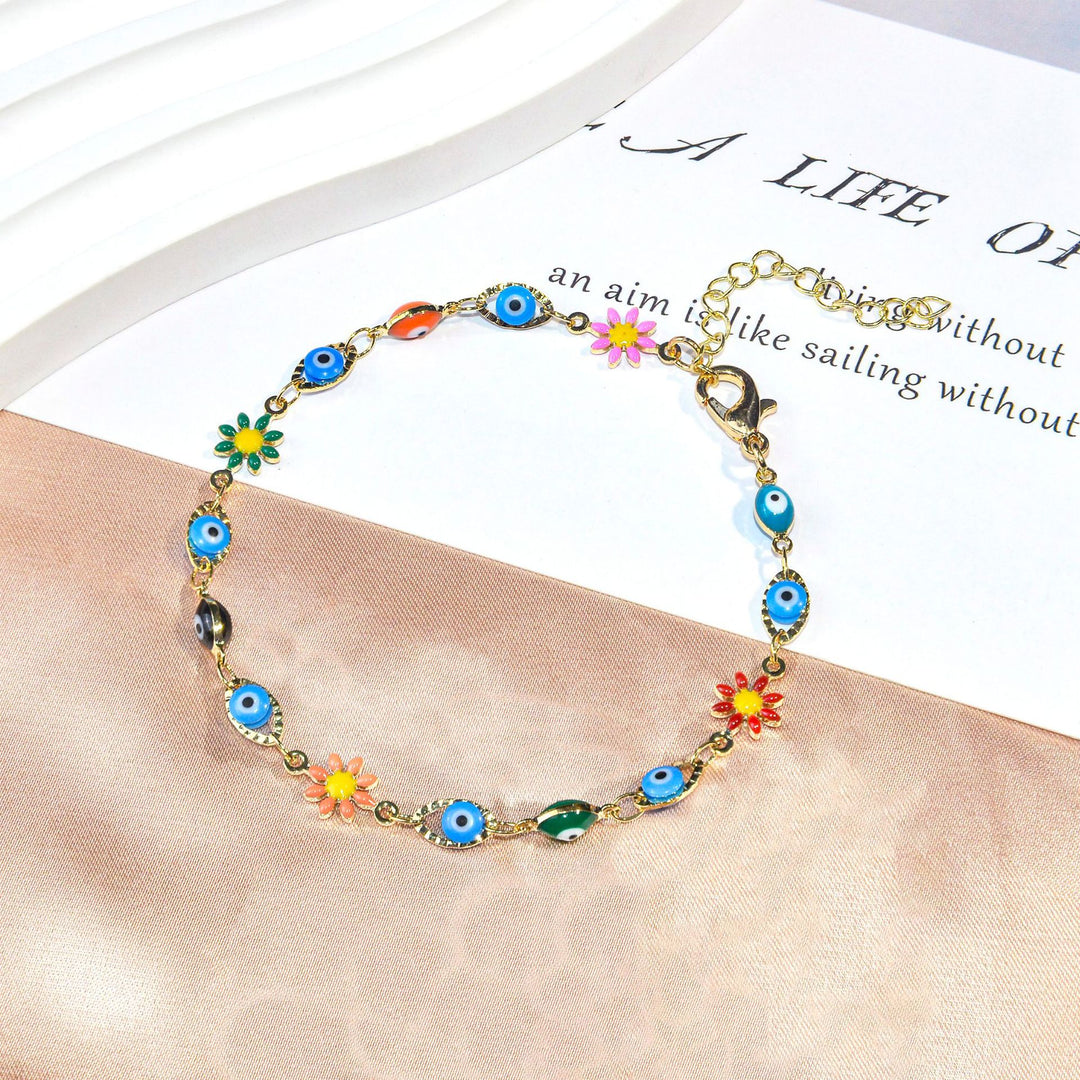 Colorful Evil Eye Charm Bracelet Bowlift 1788164354