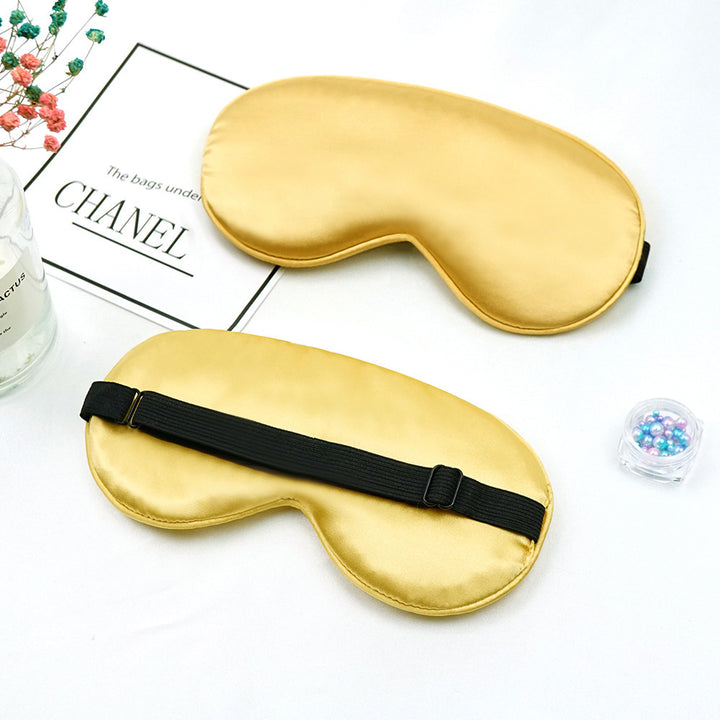 Unisex nan luxurious silk sleep mask with contoured eye cavity and adjustable elastic band Bowlift