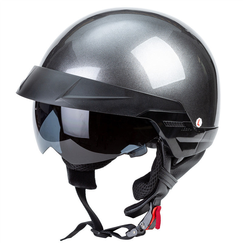 Urban Style Motorcycle Half-Helmet with Visor Bowlift