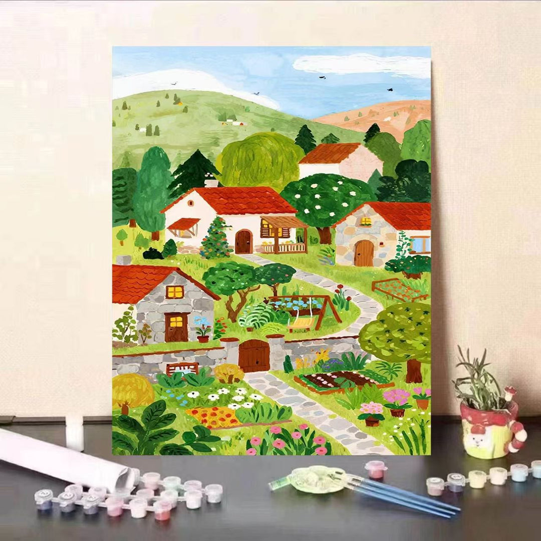 DIY Scenic Garden Paint by Numbers Kit Bowlift