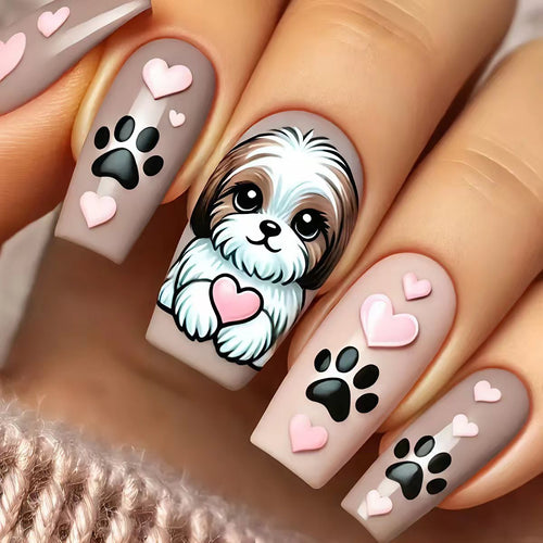 Playful Pet-Themed 3D Nail Art Bowlift