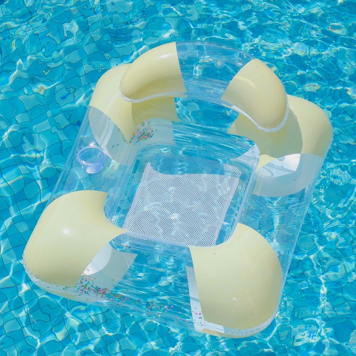 Inflatable Pool Lounger with Canopy Bowlift