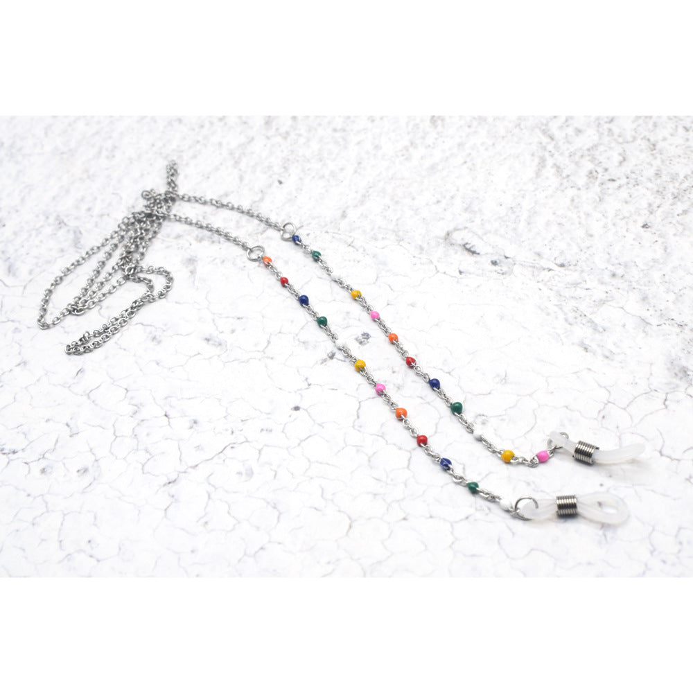 Vibrant Multi-Colored Beaded Eyewear Chain Bowlift