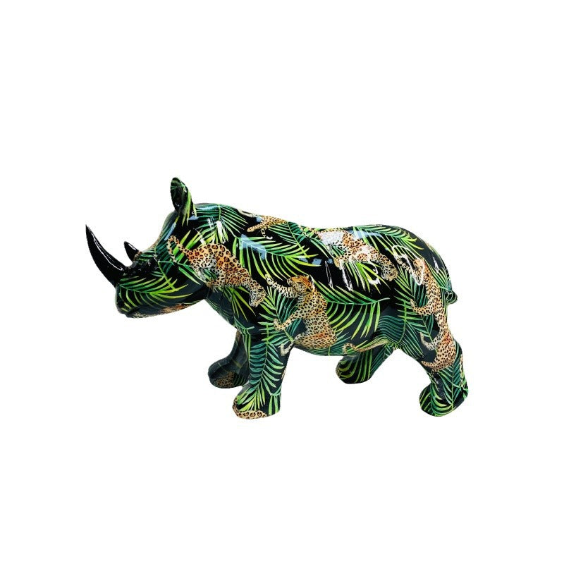 Artistic Rhino Figure Bowlift