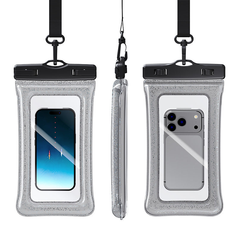 Waterproof transparent touch-sensitive phone pouch with adjustable lanyard secure locking Bowlift