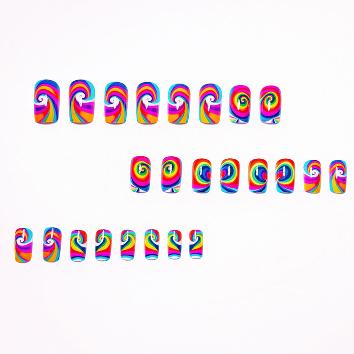 Psychedelic Swirl Nail Art Bowlift