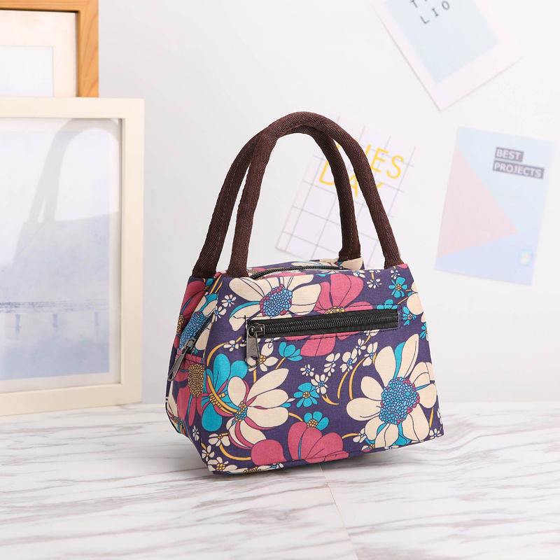 Floral Print Insulated Lunch Carrier Bowlift