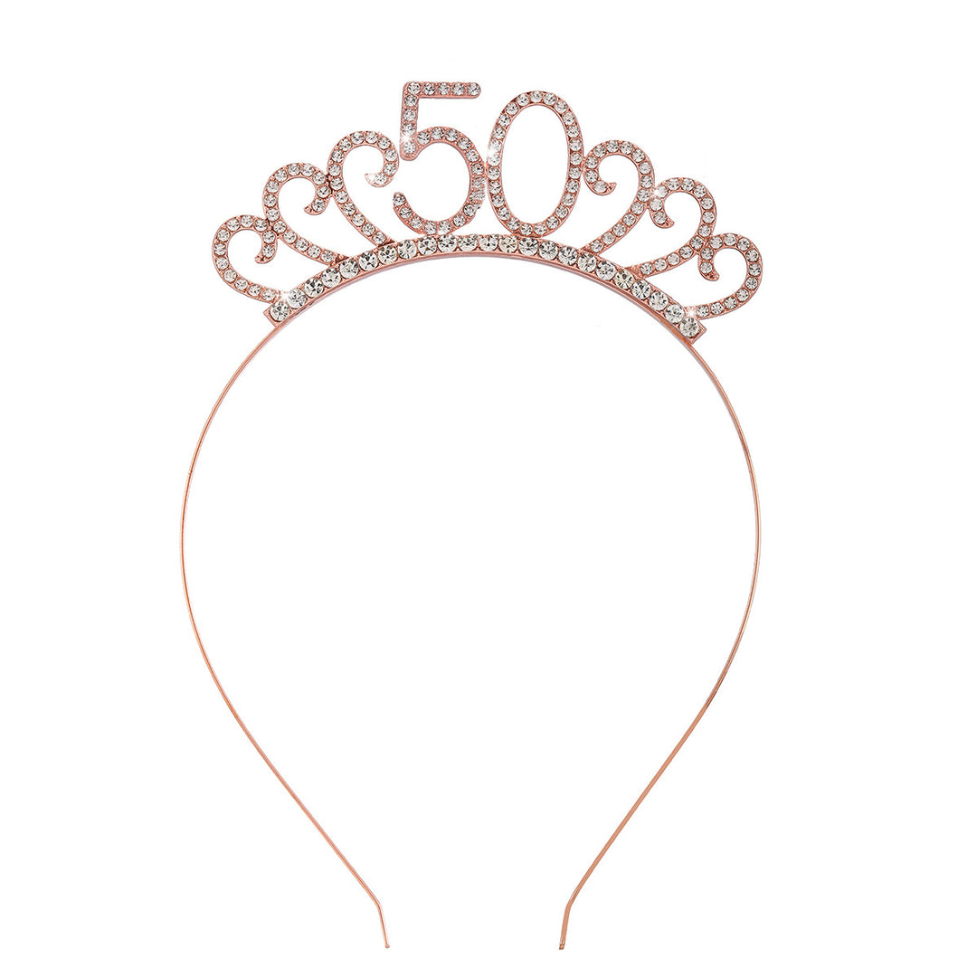 Ladies Crystal Tiara with Custom Designed Number Motif Bowlift