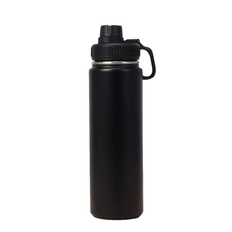 Insulated Vacuum Stainless Steel Water Bottle with Flip Straw and Carry Handle Bowlift