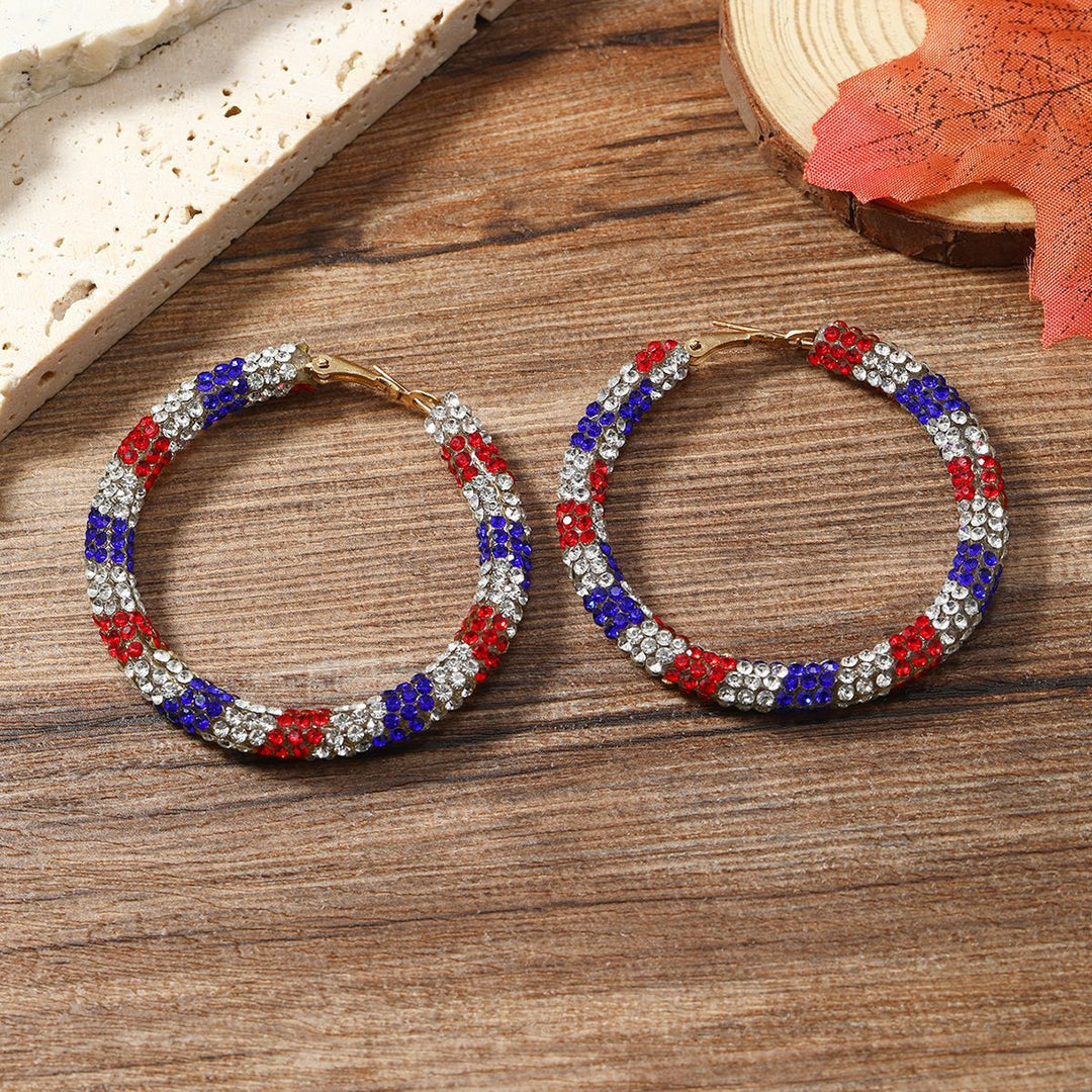 Women's nan Statement Hoops with Pavé Crystals and Lightweight Hollow Body Design Bowlift