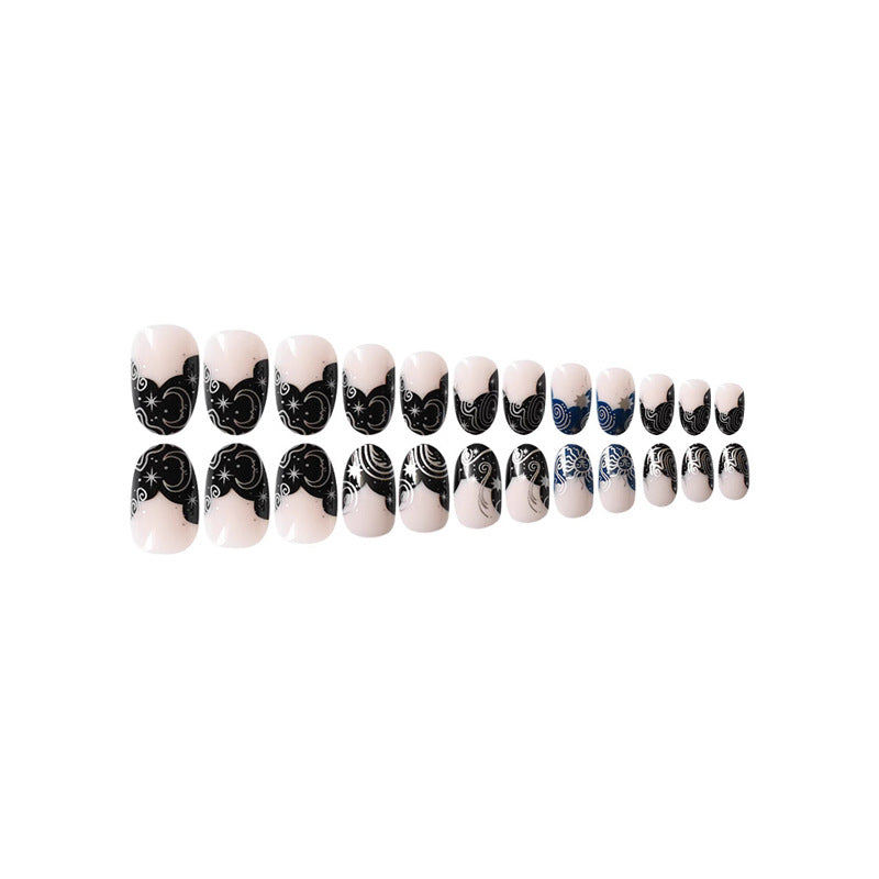 Artistic Galaxy-Themed Press-On Nails Bowlift