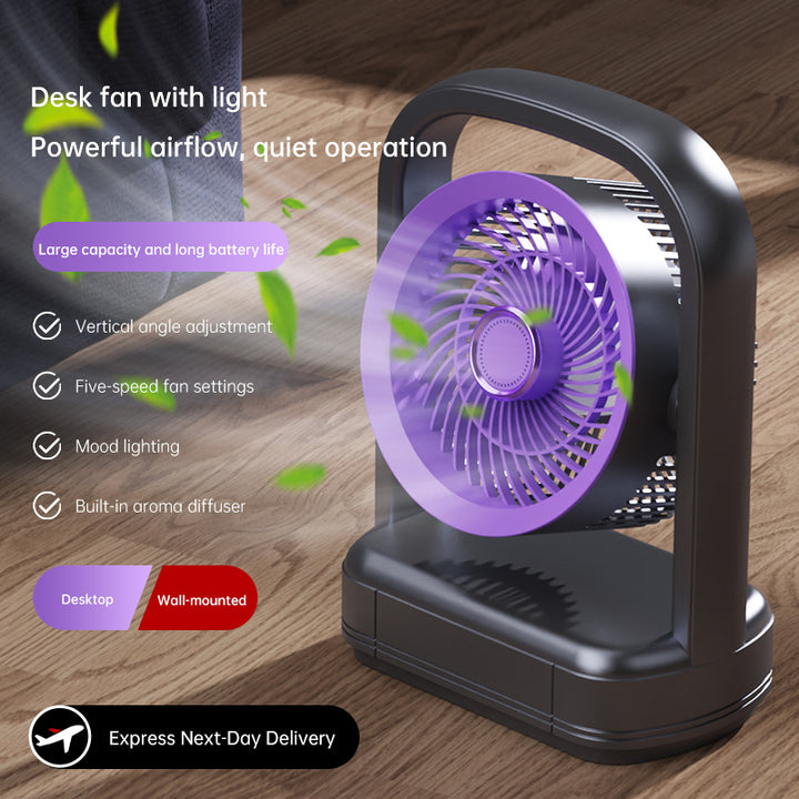Unisex Portable Rechargeable Desk Fan Bowlift