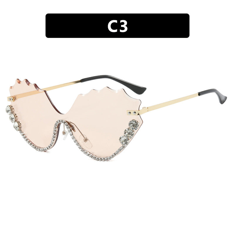 Women's extravagant sunglasses with sparkling accent and unique design Bowlift