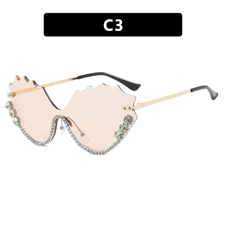 Women's extravagant sunglasses with sparkling accent and unique design Bowlift