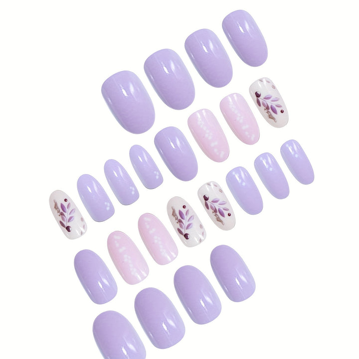 Elegant Floral Design Press-On Nails Bowlift