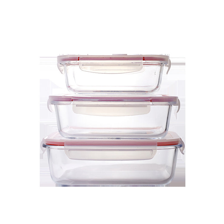 Women airtight storage box set made of glass Bowlift