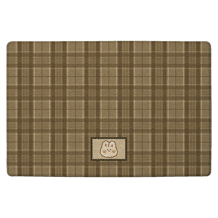 Striped Textured Welcome Mat Bowlift