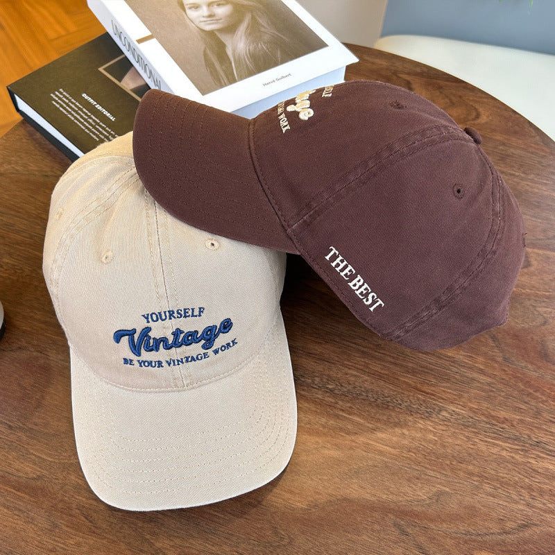 Women's Vintage-Inspired Embroidered Baseball Cap Bowlift