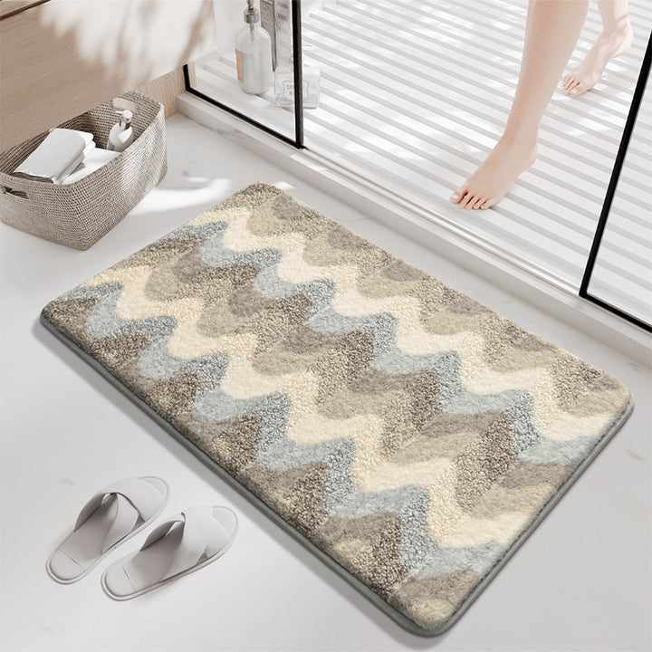 Zigzag Pattern Bath Mat
