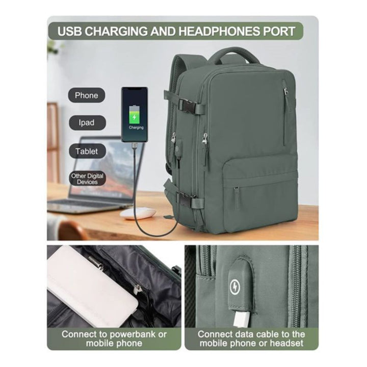 Versatile Travel Backpack with Organizational Compartments Bowlift
