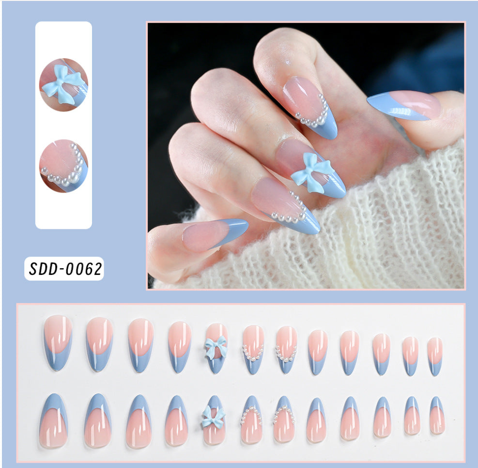 Artistic Press-On Nail Set Bowlift