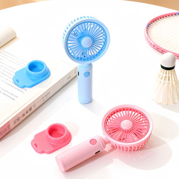 Women portable hand fan with flexible design and USB charging function Bowlift