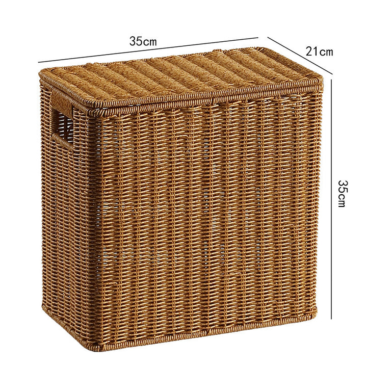 Handcrafted Rectangular Wicker Storage Box Bowlift