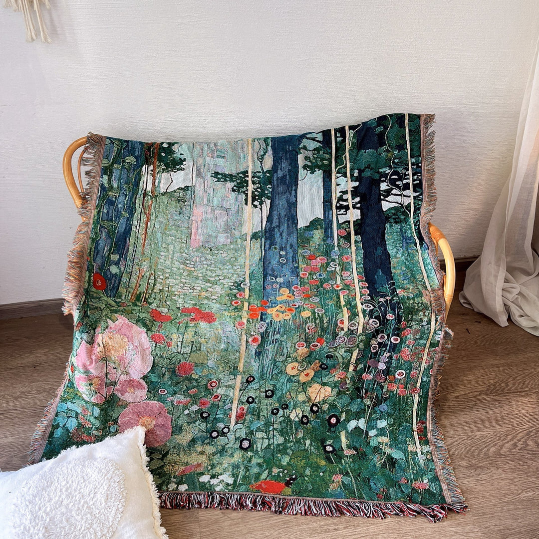 Decorative Pumpkin-Themed Throw Blanket